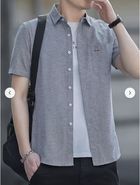 Business Casual Shirt Chest Pocket-L