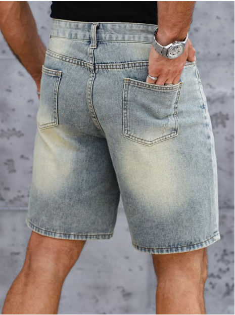 Wash Denim Shorts