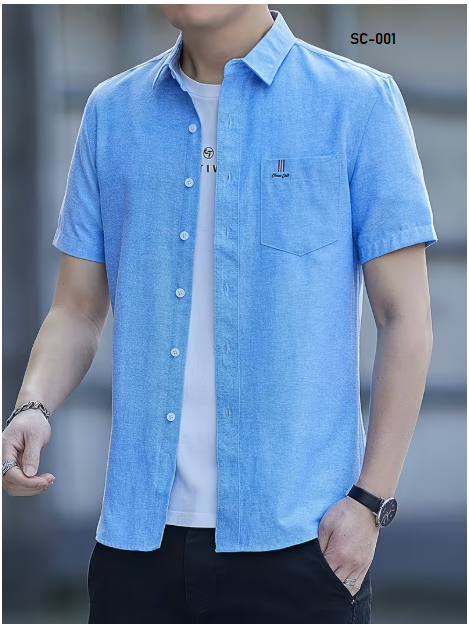Business Casual Shirt Chest Pocket-L