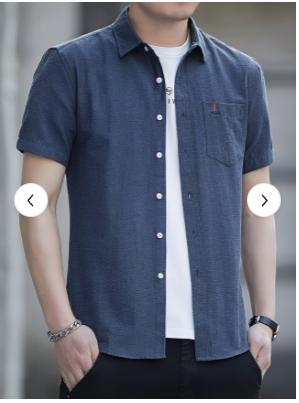 Business Casual Shirt Chest Pocket-L