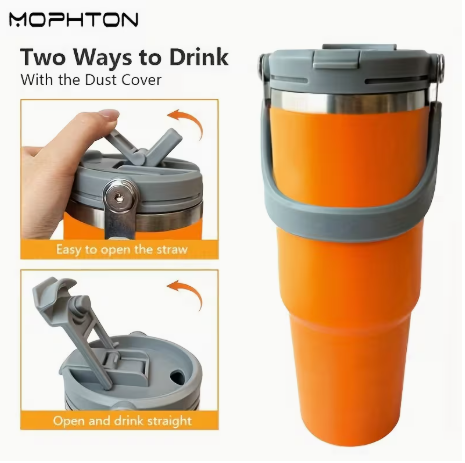 MOPHTON Insulated Stainless Steel Tumbler-890ML